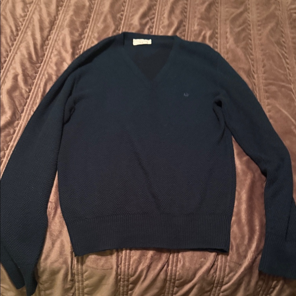 Men's Navy V-Neck Sweater